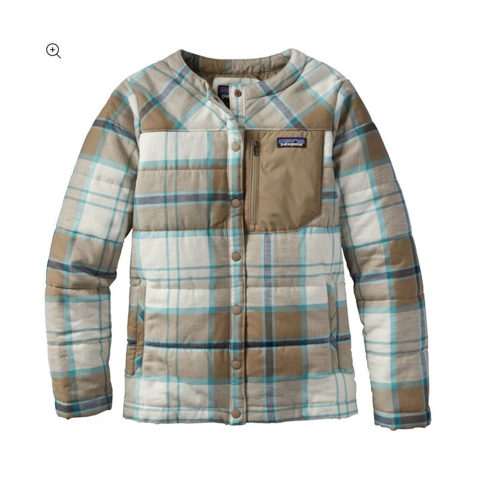 Patagonia Plaid Ski Jacket - Blue, Brown, White